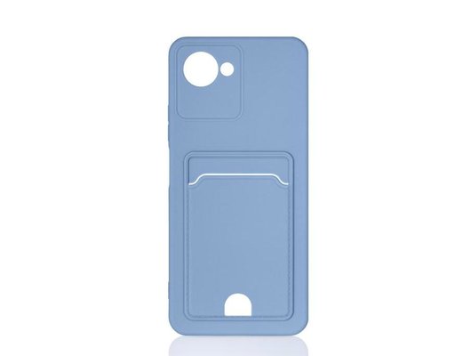 Чехол DF для Realme C30/Narzo 50i Prime rmCardCase-01 (gray/blue)